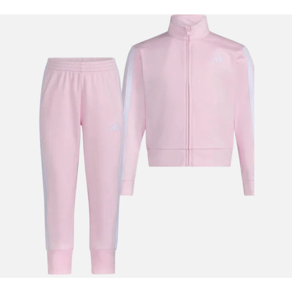 NWT Adidas Girls 2-Piece Tracksuit Set Jacket & Joggers Pink Size 5